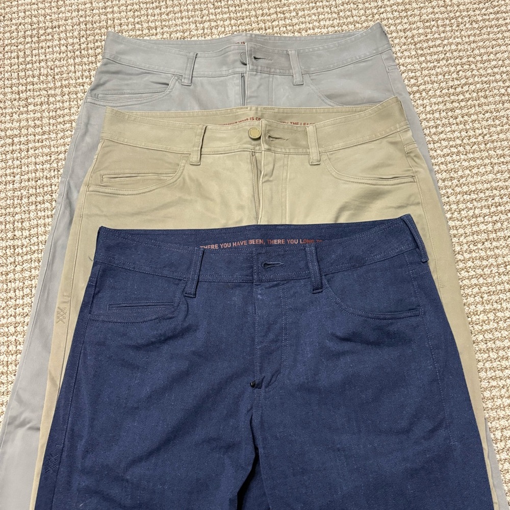 RHONE Five Pocket Pants Size 30 - Lot of Three
